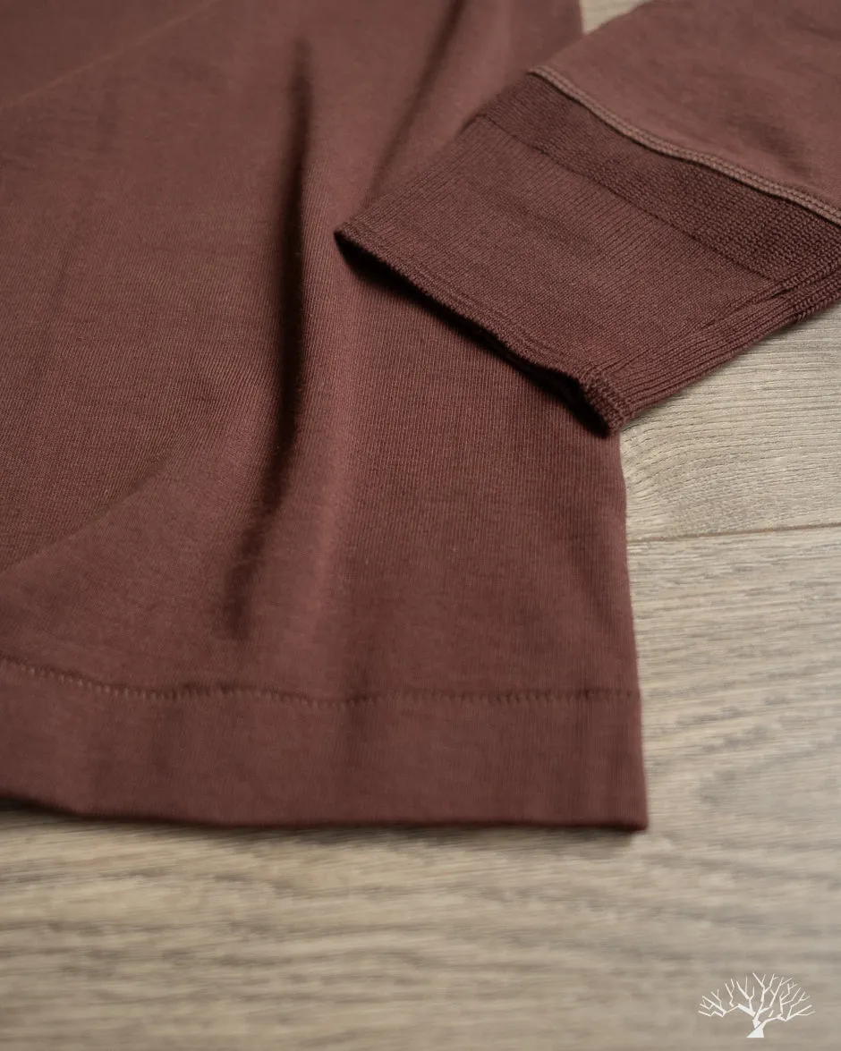 206 Long Sleeve Henley - Coffee