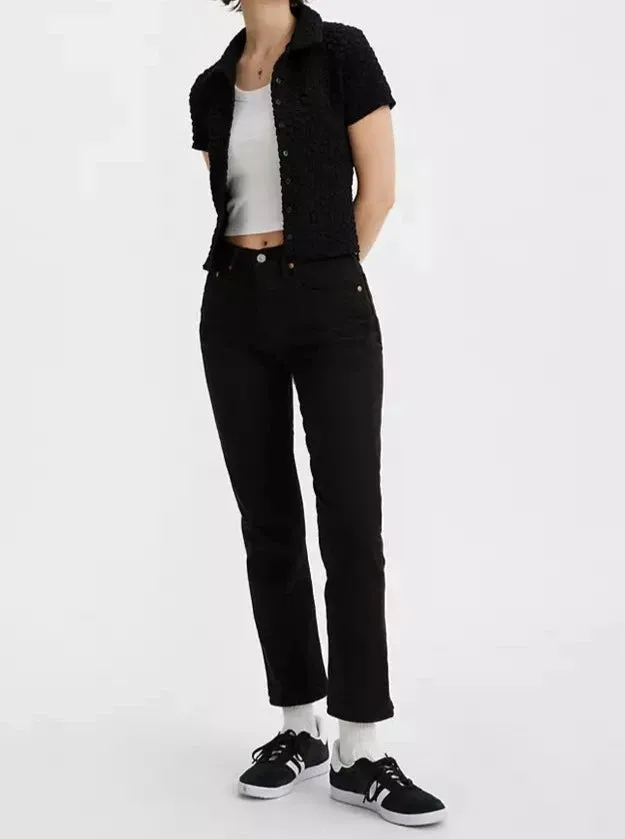 501 CROP JEANS | BLACK SPROUT-BLACK