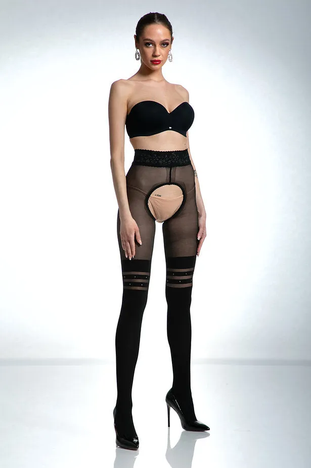 Amour Venus 60/30 Denier Open Gusset Tights