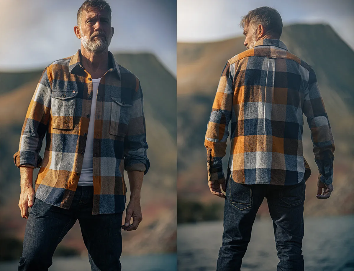 &SONS Big Yukon Flannel Check Shirt Tan