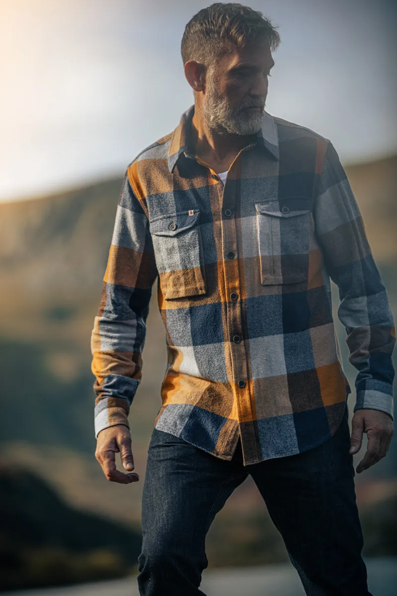 &SONS Big Yukon Flannel Check Shirt Tan