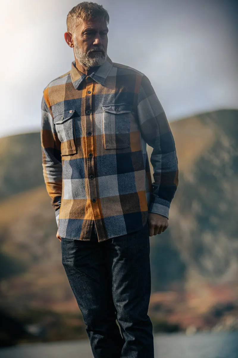 &SONS Big Yukon Flannel Check Shirt Tan