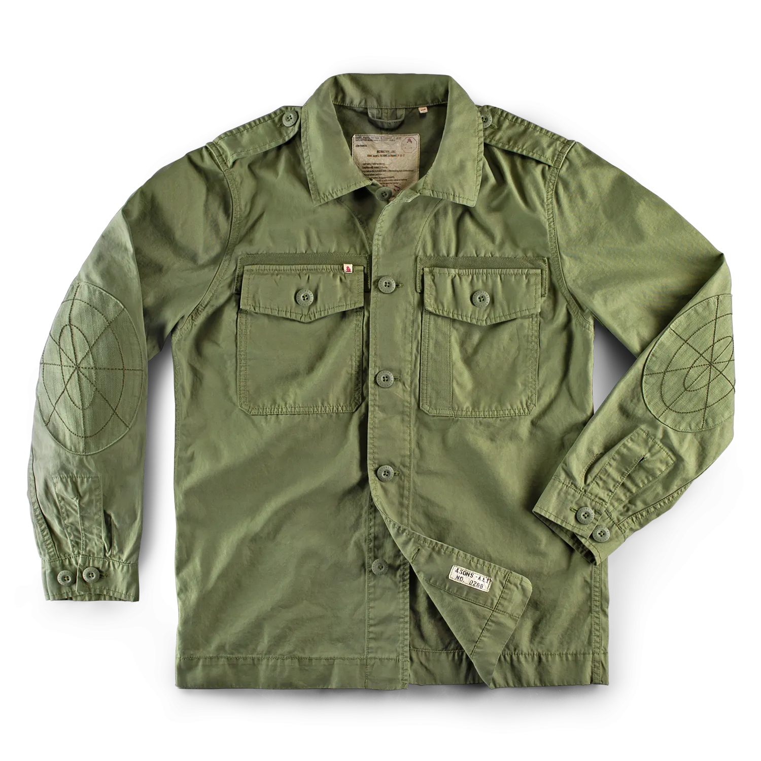 &SONS Flag Overshirt Army Green