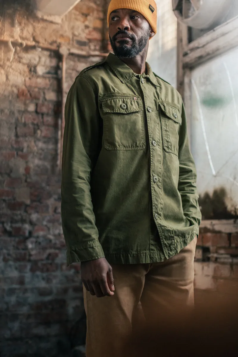 &SONS Flag Overshirt Army Green