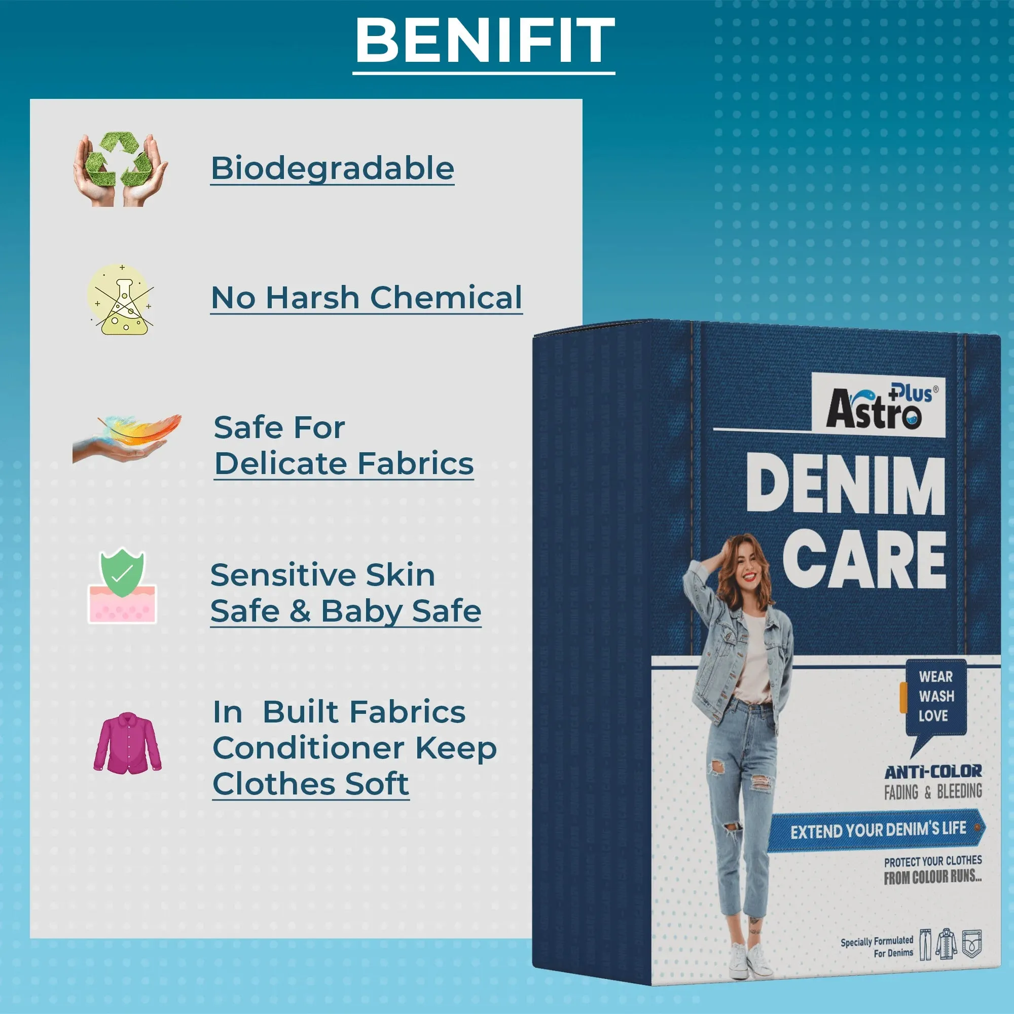 Astro Plus  No 1 Special Denim Care Liquid Wash I Ultimate Solution For Washing All Your Denim and Jeans-Jacket