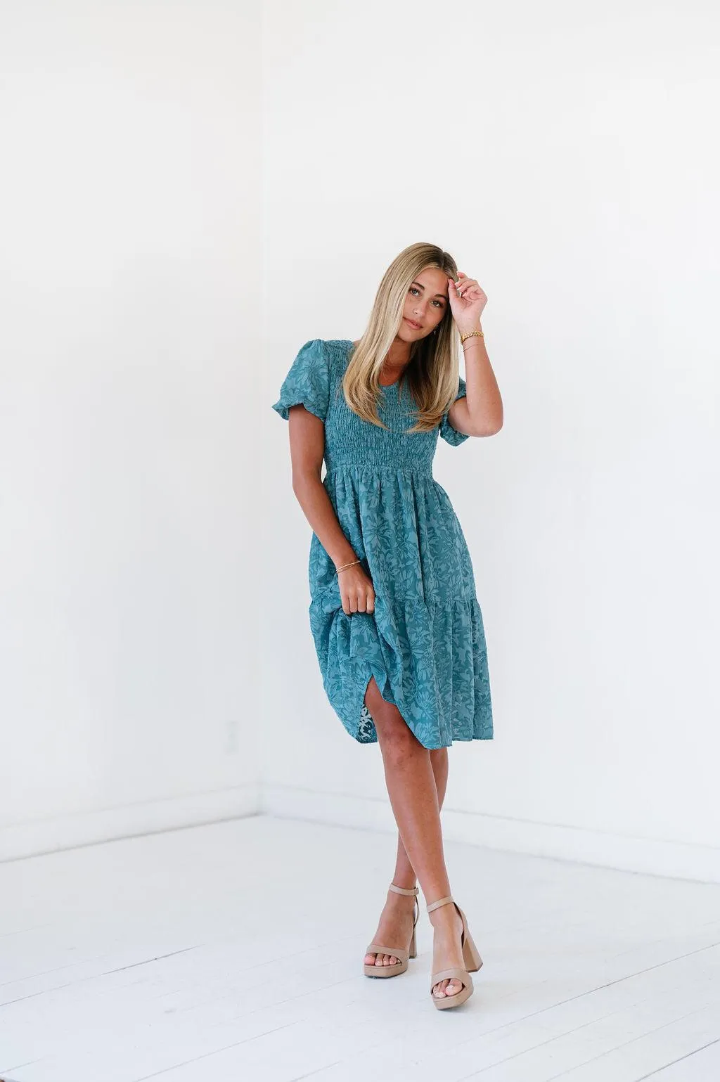 Aurora Dress in Teal