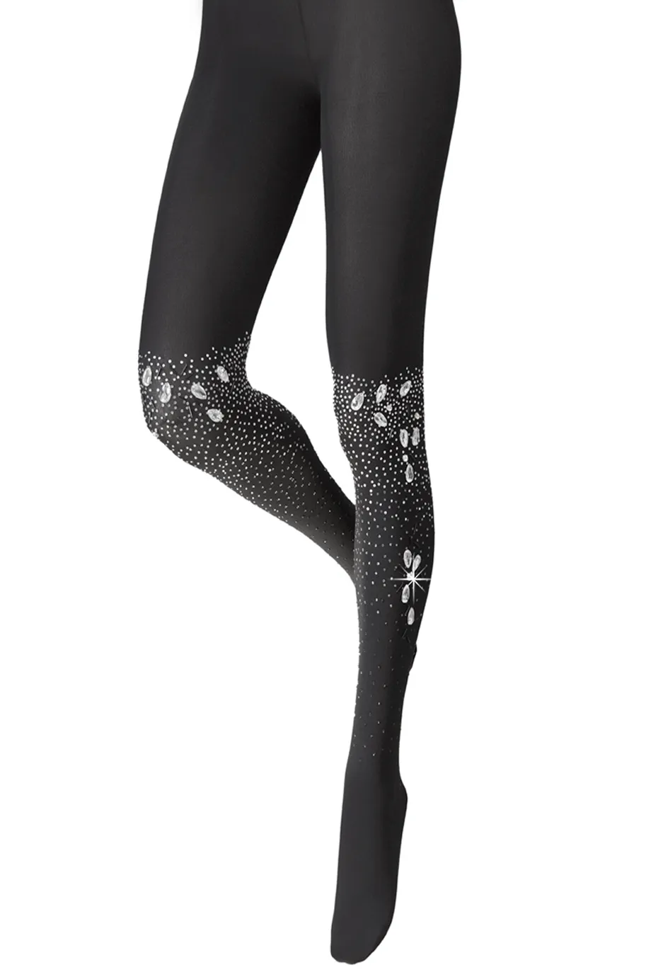 BEBAROQUE SASKIA Black Crystal Tights