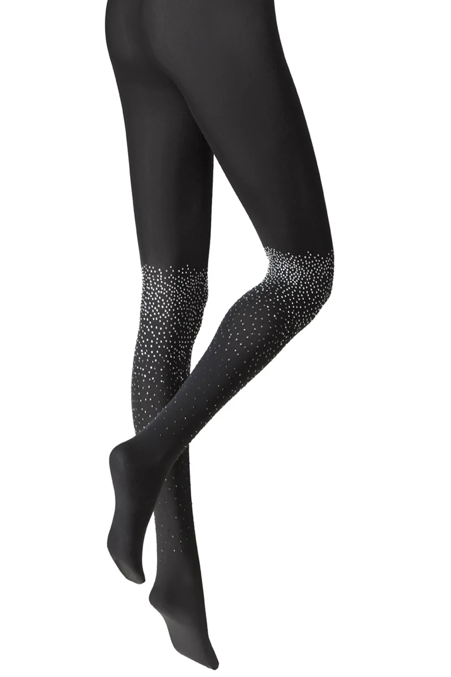 BEBAROQUE SASKIA Black Crystal Tights