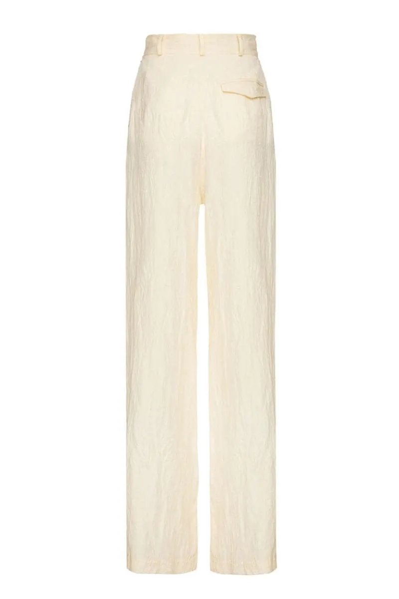 BEIGE WIDE LEG PANTS