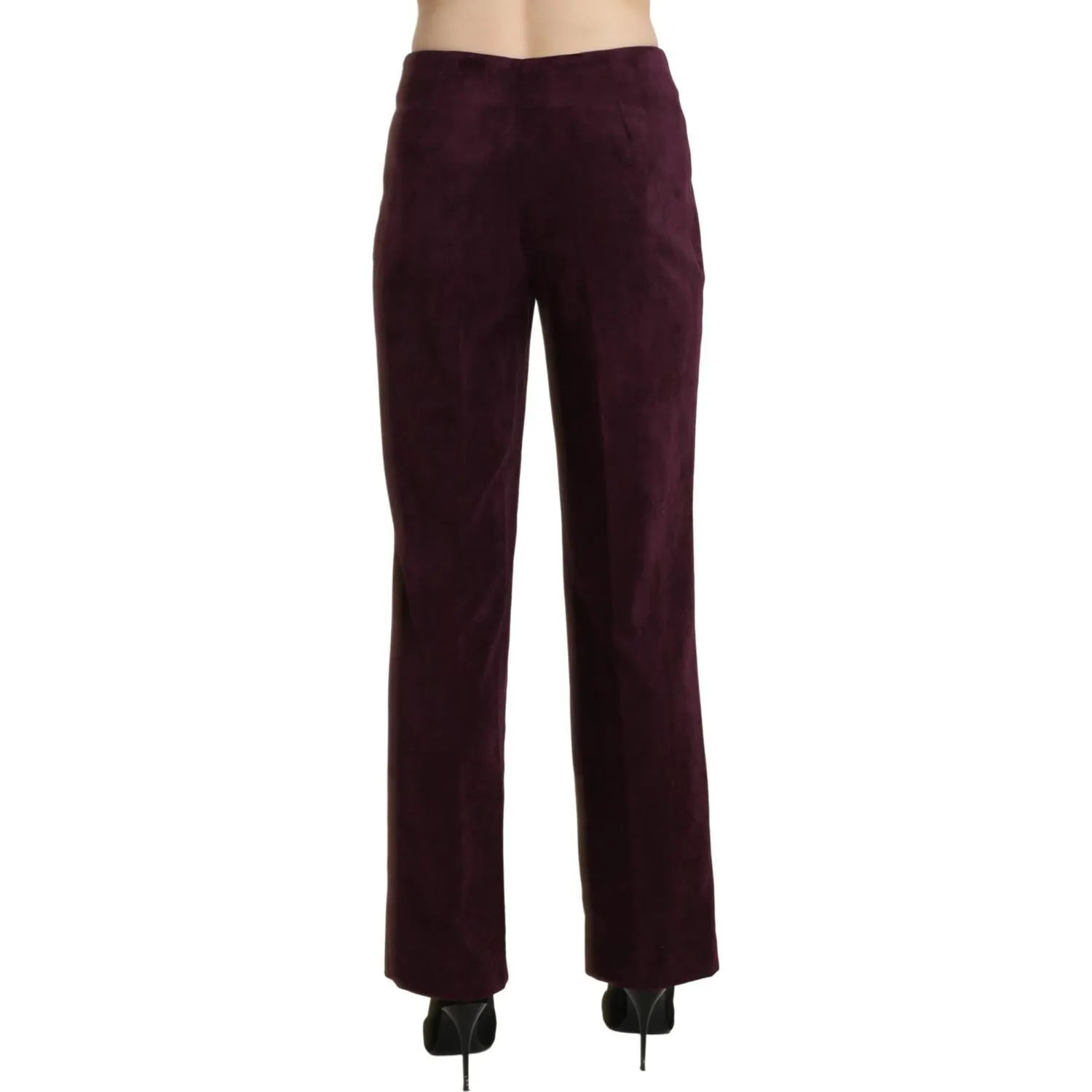 BENCIVENGA Elegant High Waist Straight Purple Pants