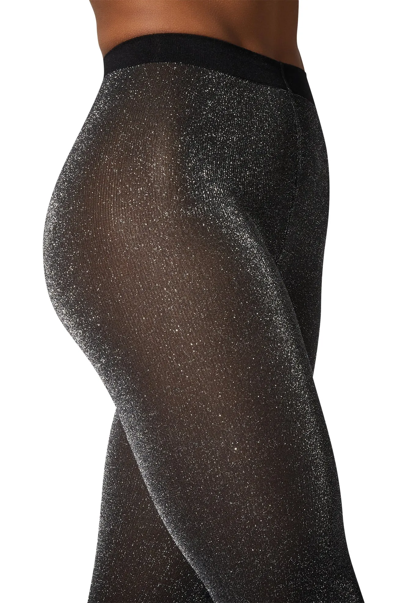 Black Silver Stardust Tights