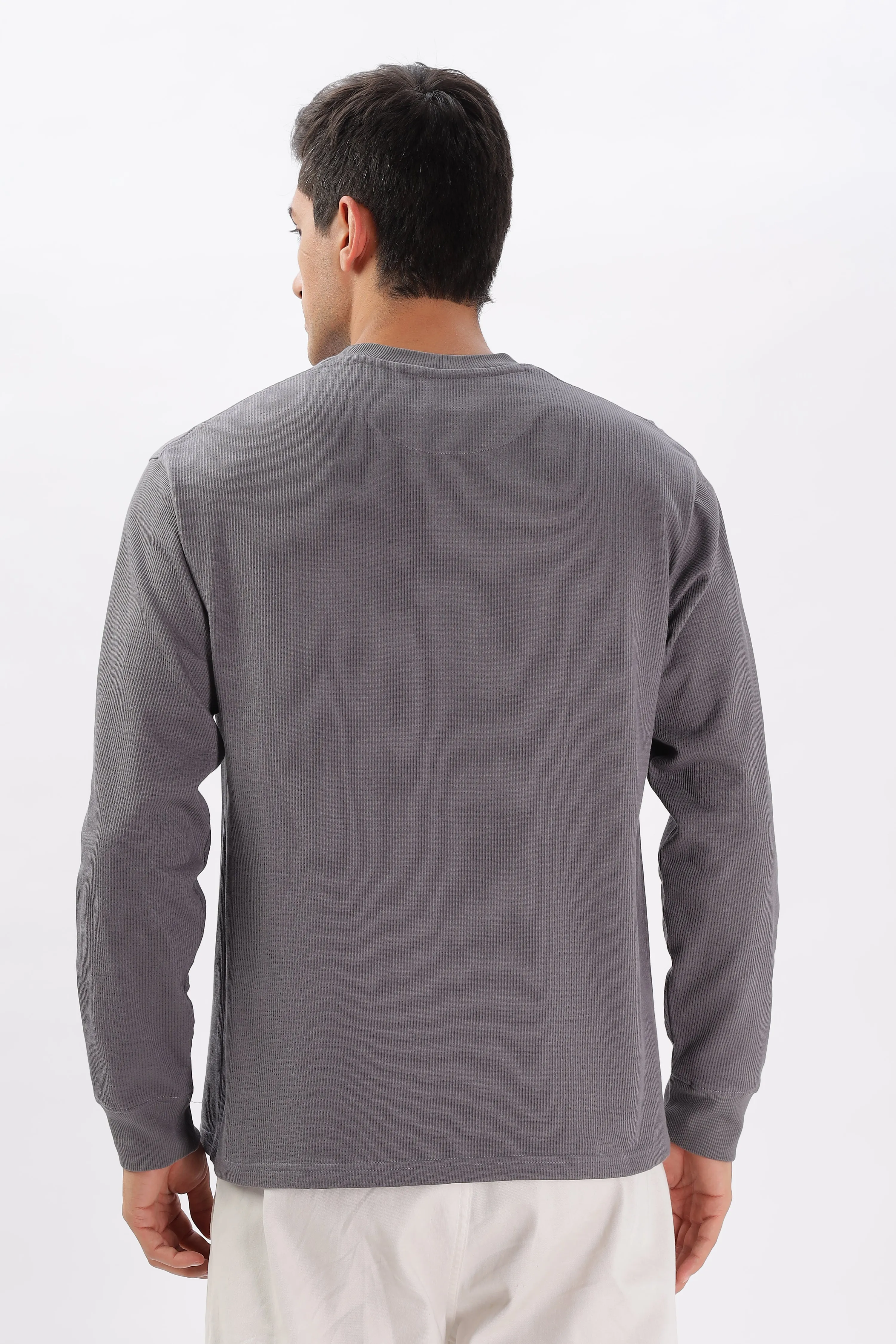 Classic Henley T-Shirt: Gray