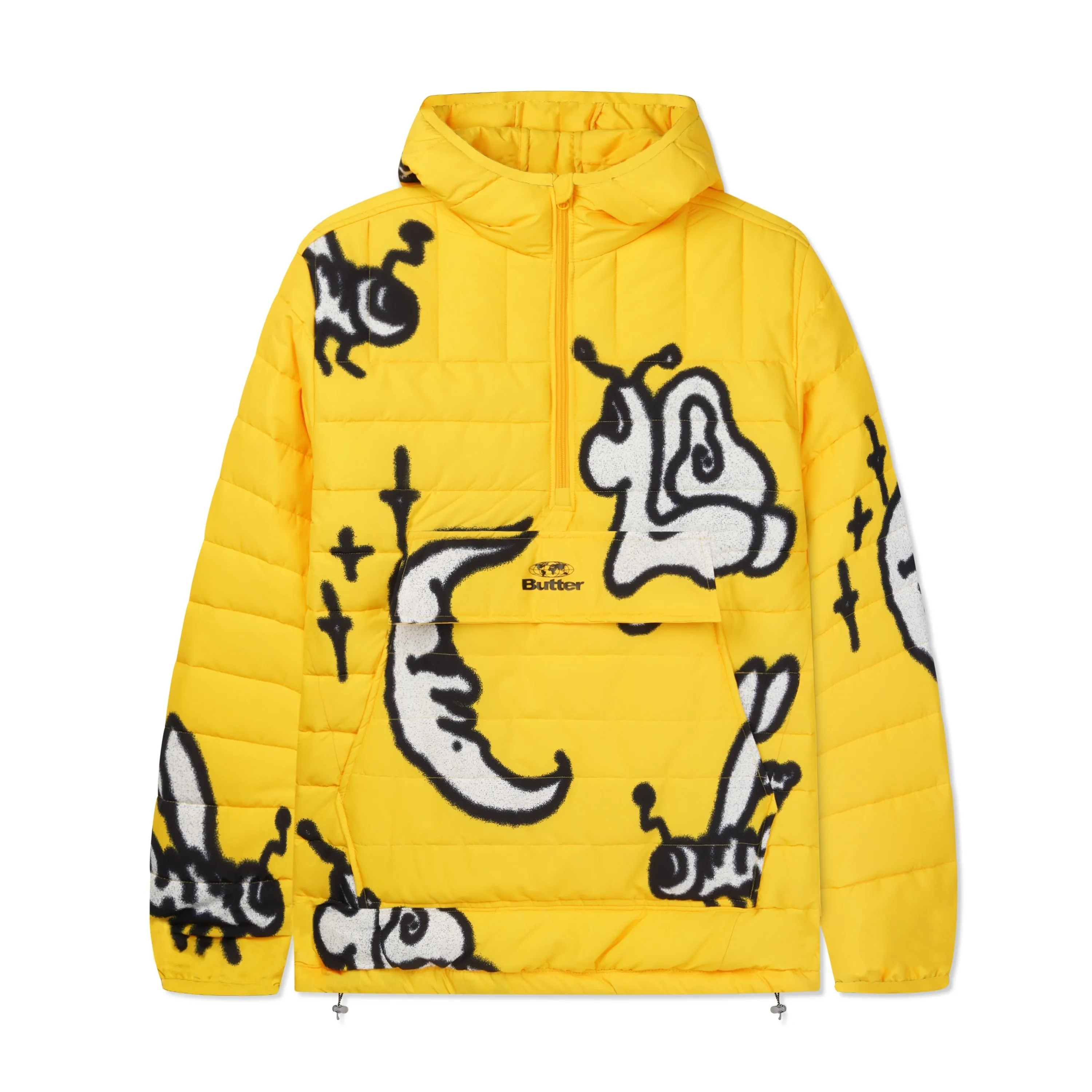 Critter Puffer Anorak Jacket, Yellow