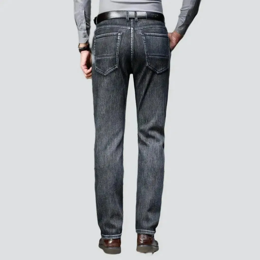 Dark men's stonewashed jeans