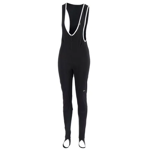 De Marchi Mens Cycling Thermal Bib Tights – Small, Slim Fit, Black