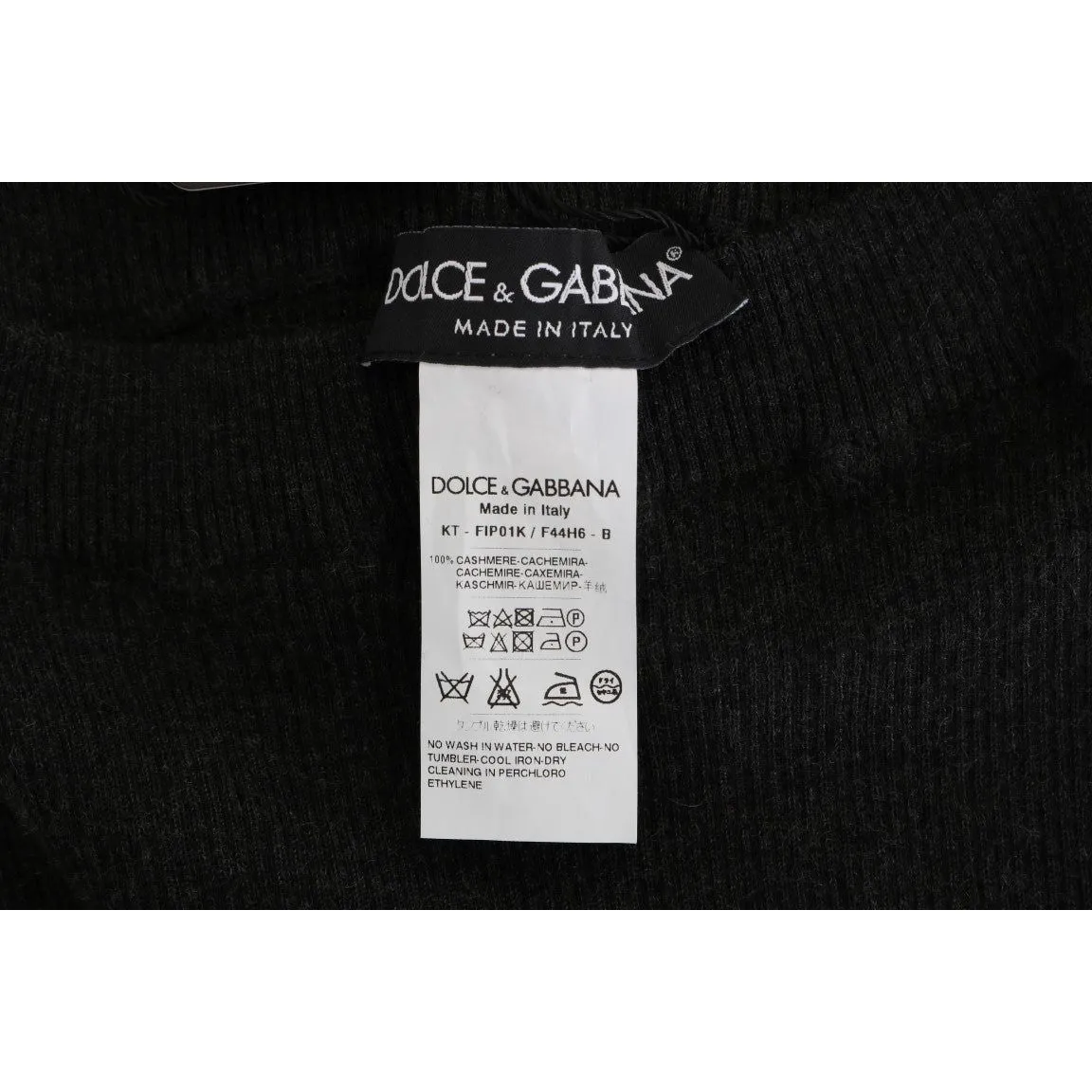 Dolce & Gabbana Elegant Gray Cashmere High Waist Pants