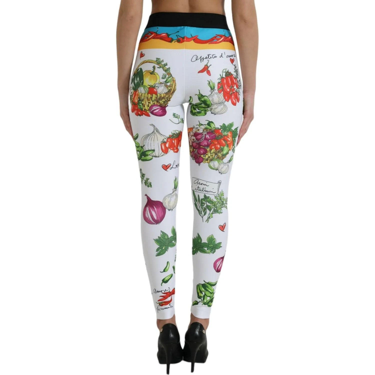 Dolce & Gabbana Elegant High Waist Printed Leggings