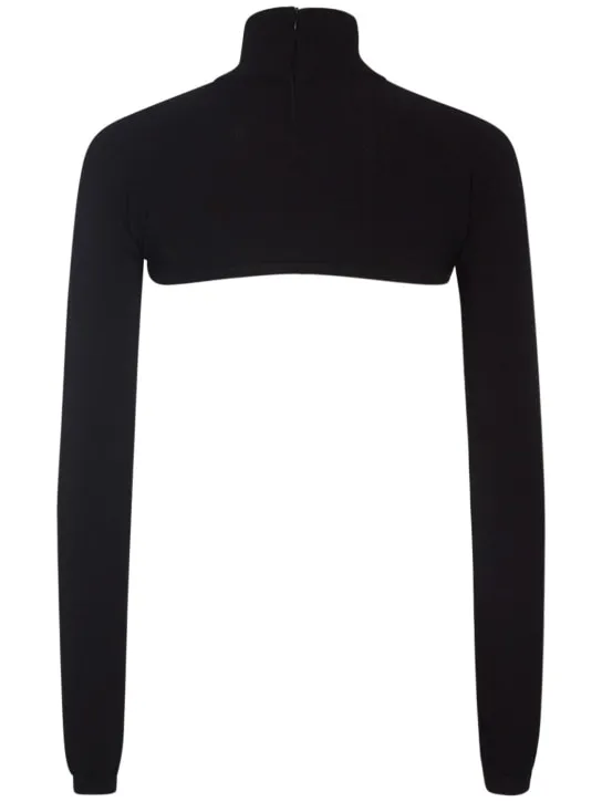 Dolce&amp;Gabbana   Tech knit cropped turtleneck bolero 