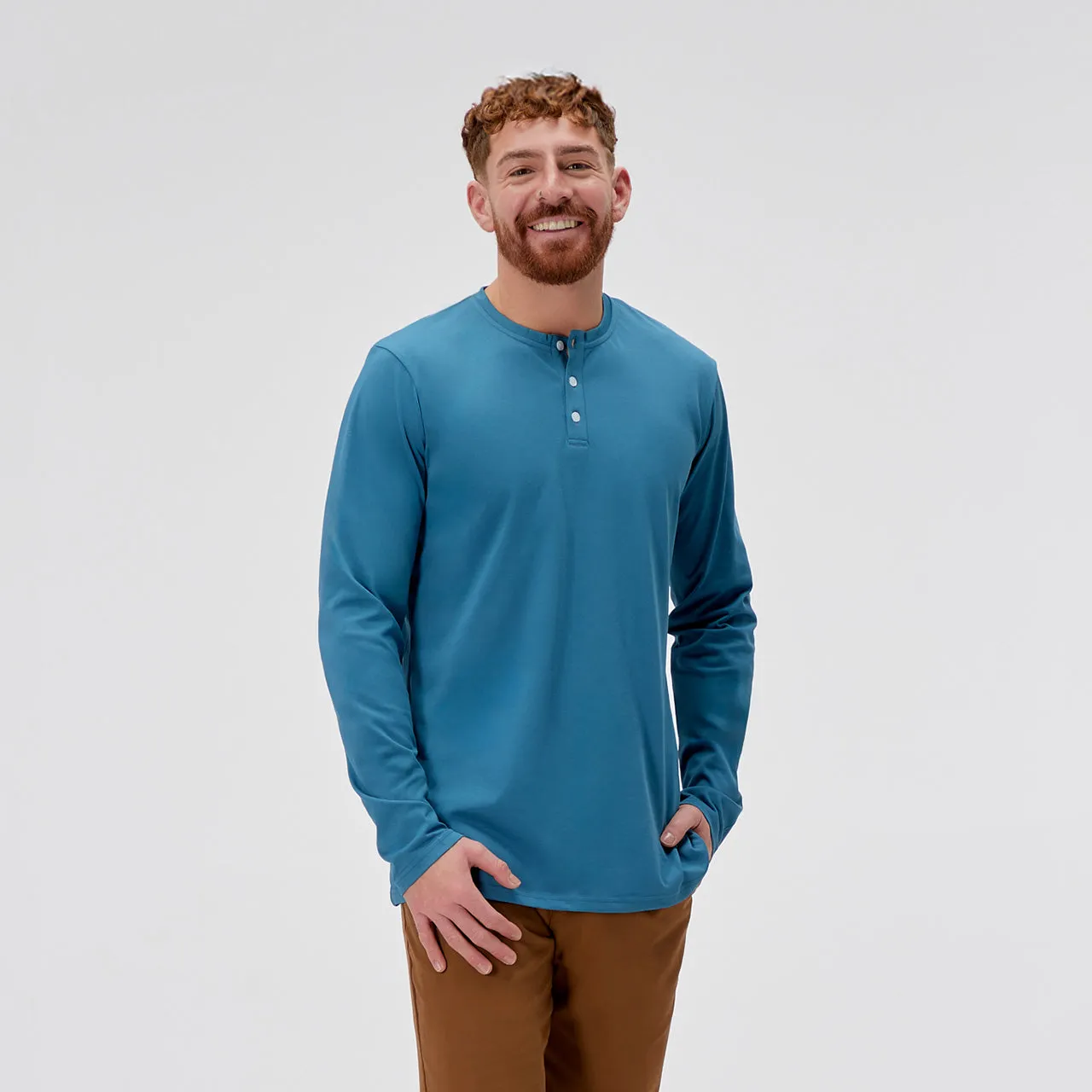 Dual Blend Henley Long Sleeve