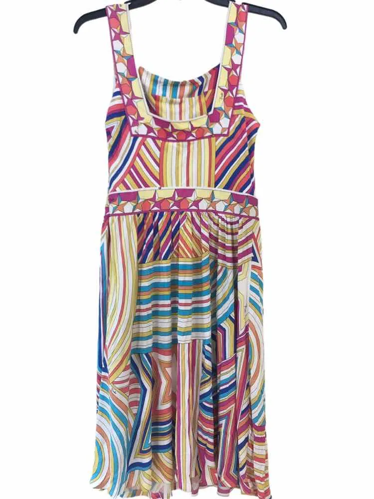 Emilio Pucci White Multi Size 8 Dress