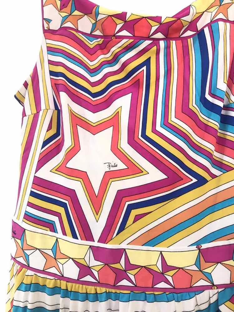 Emilio Pucci White Multi Size 8 Dress