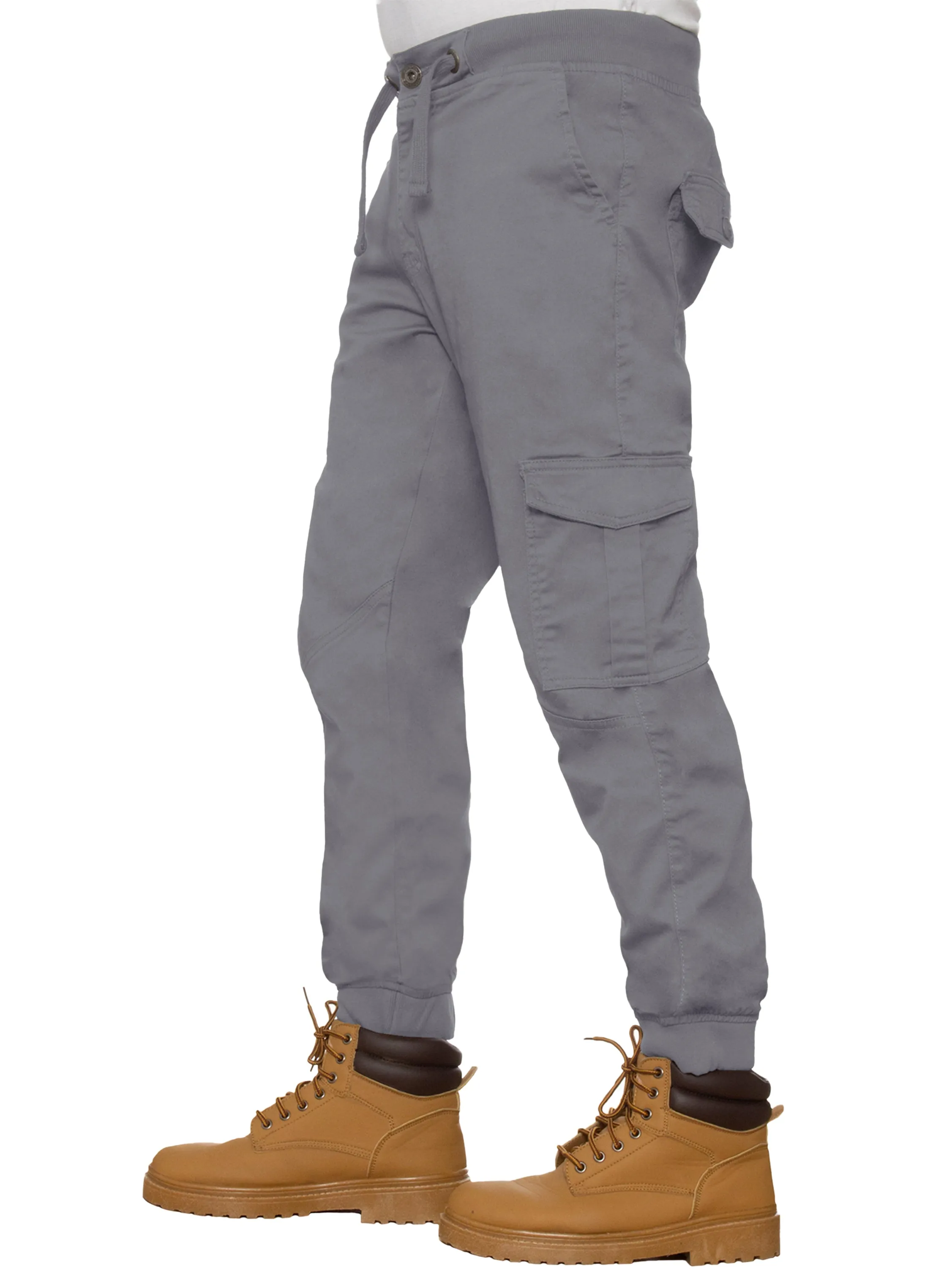 Enzo | Mens Cuffed Combat Jogger Jeans