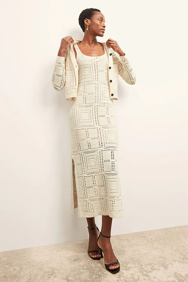 Fina Dress - Crochet Knit :: Natural