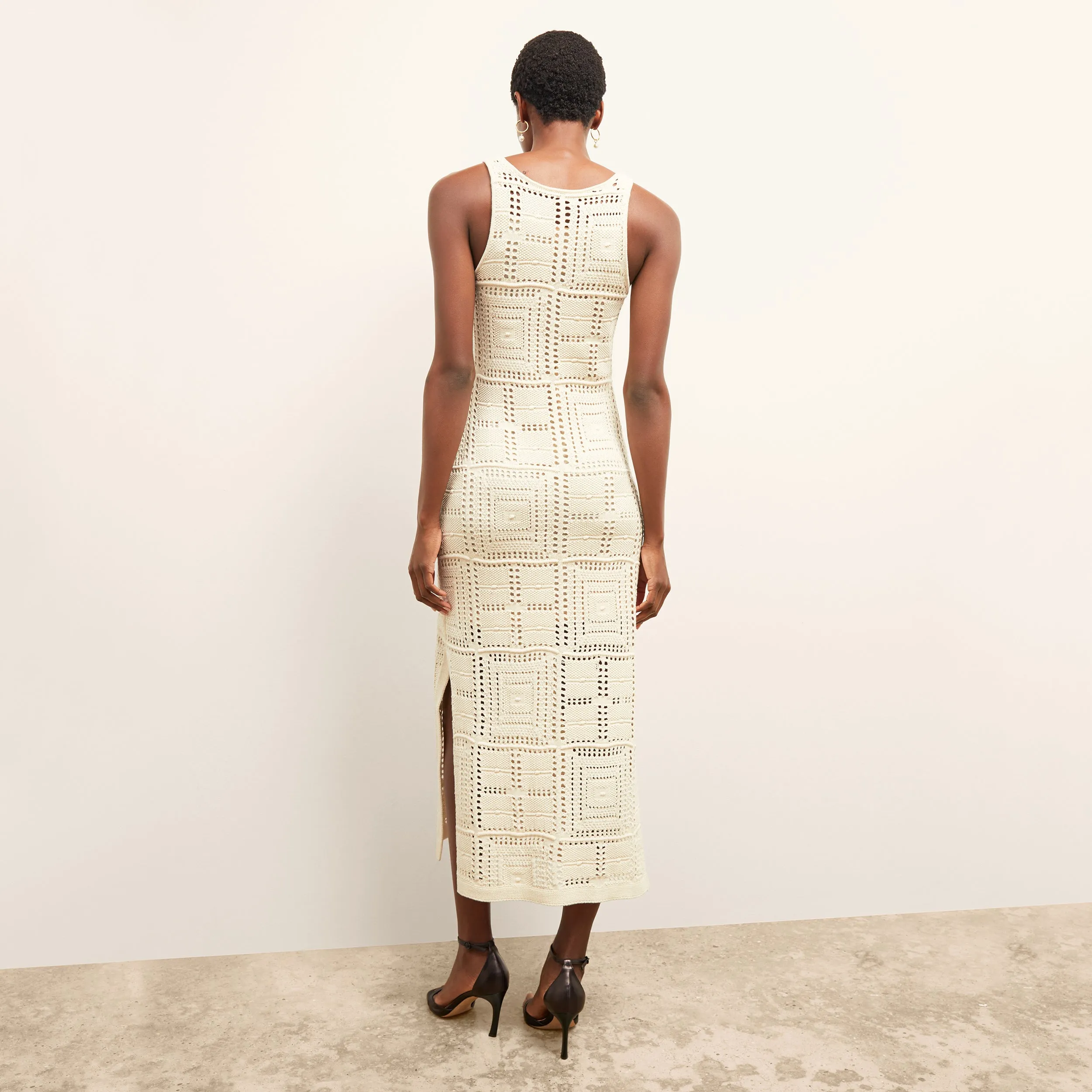 Fina Dress - Crochet Knit :: Natural