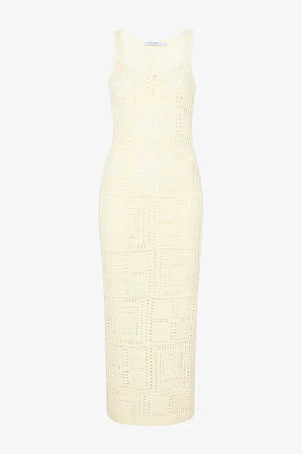 Fina Dress - Crochet Knit :: Natural