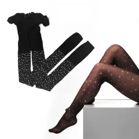 Fishnet Stockings with Crystals - Asst Colours