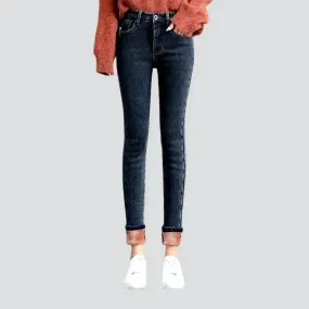 Fleece street jeans
 for women