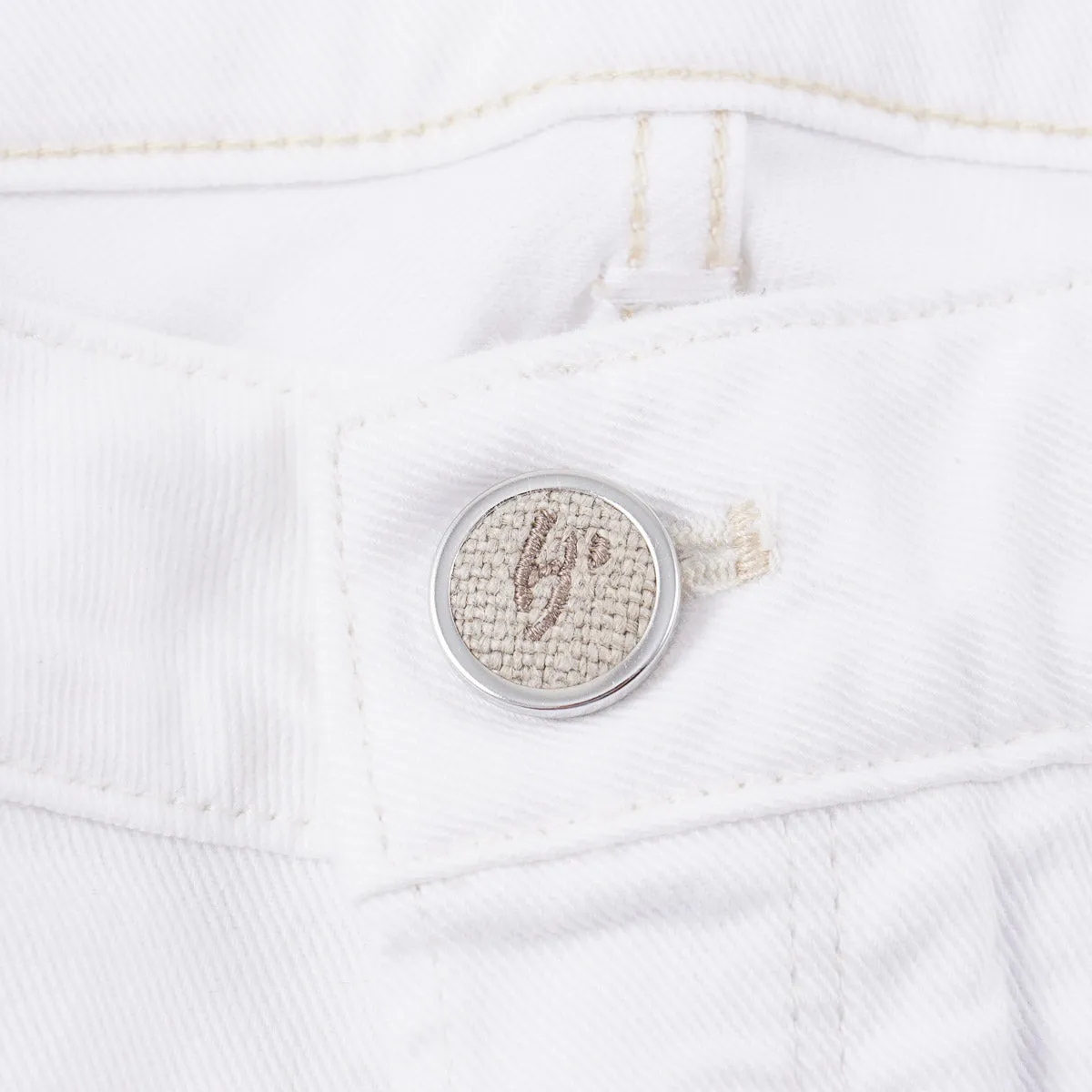 Handpicked 'Ravello' White Denim Jeans