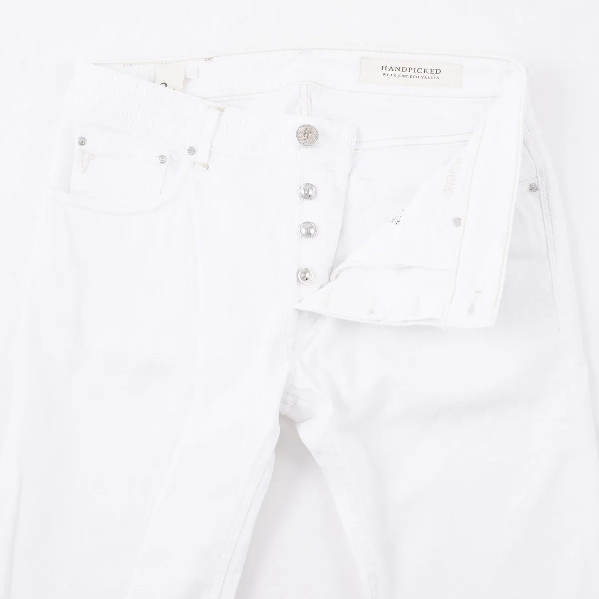 Handpicked 'Ravello' White Denim Jeans