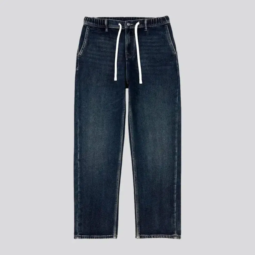 Heavyweight men's dark jeans