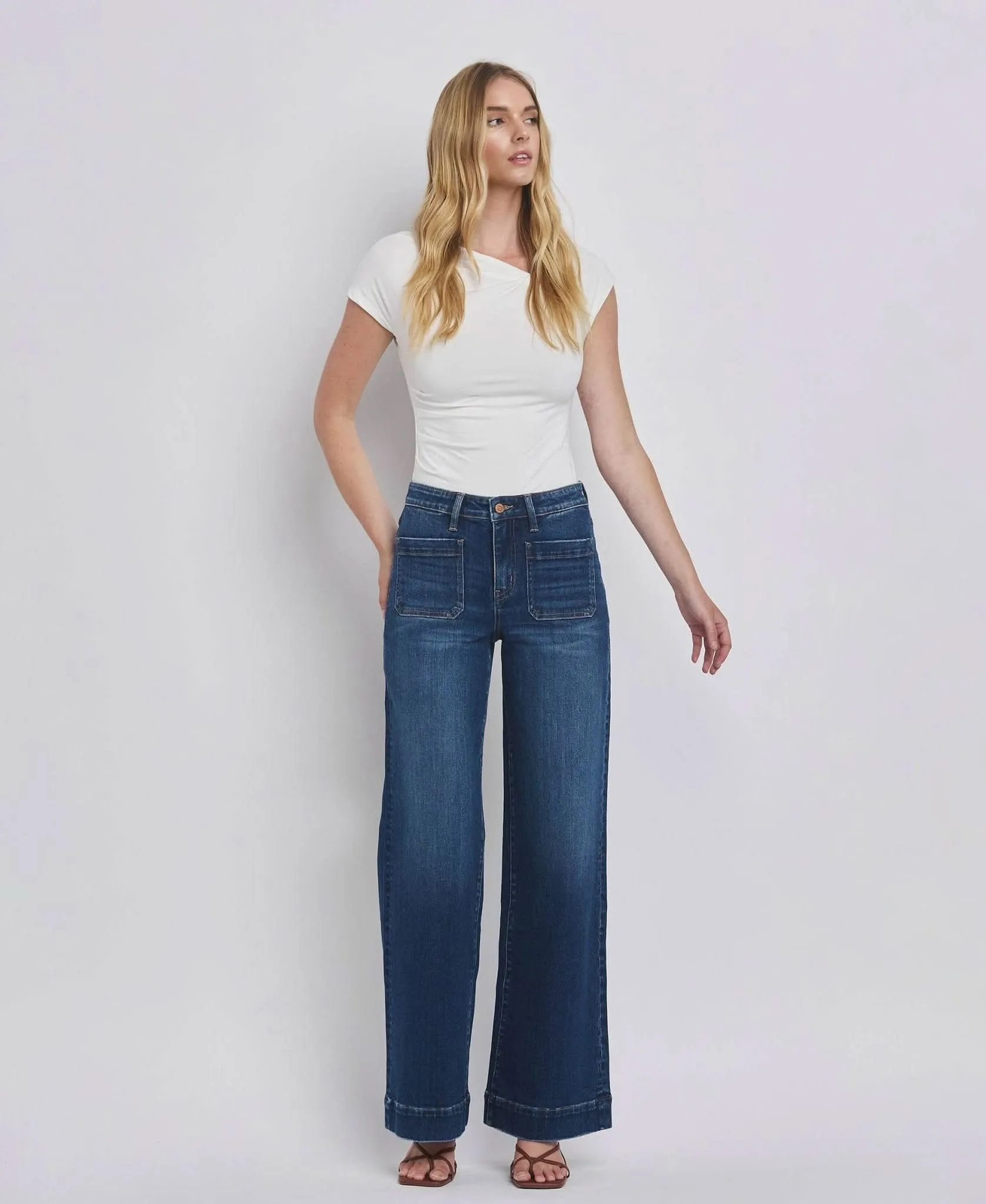 High Rise Wide Trouser Jeans