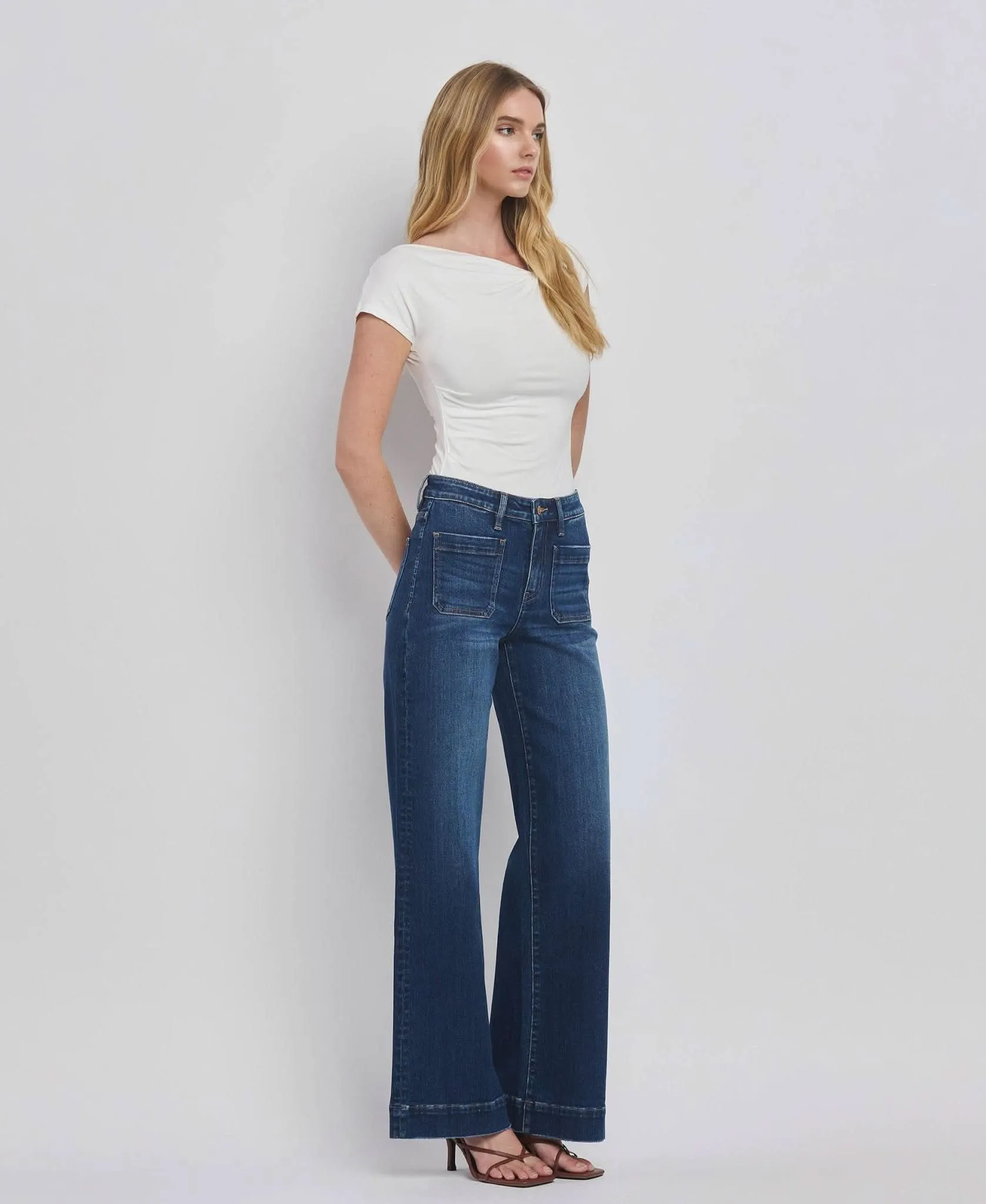 High Rise Wide Trouser Jeans