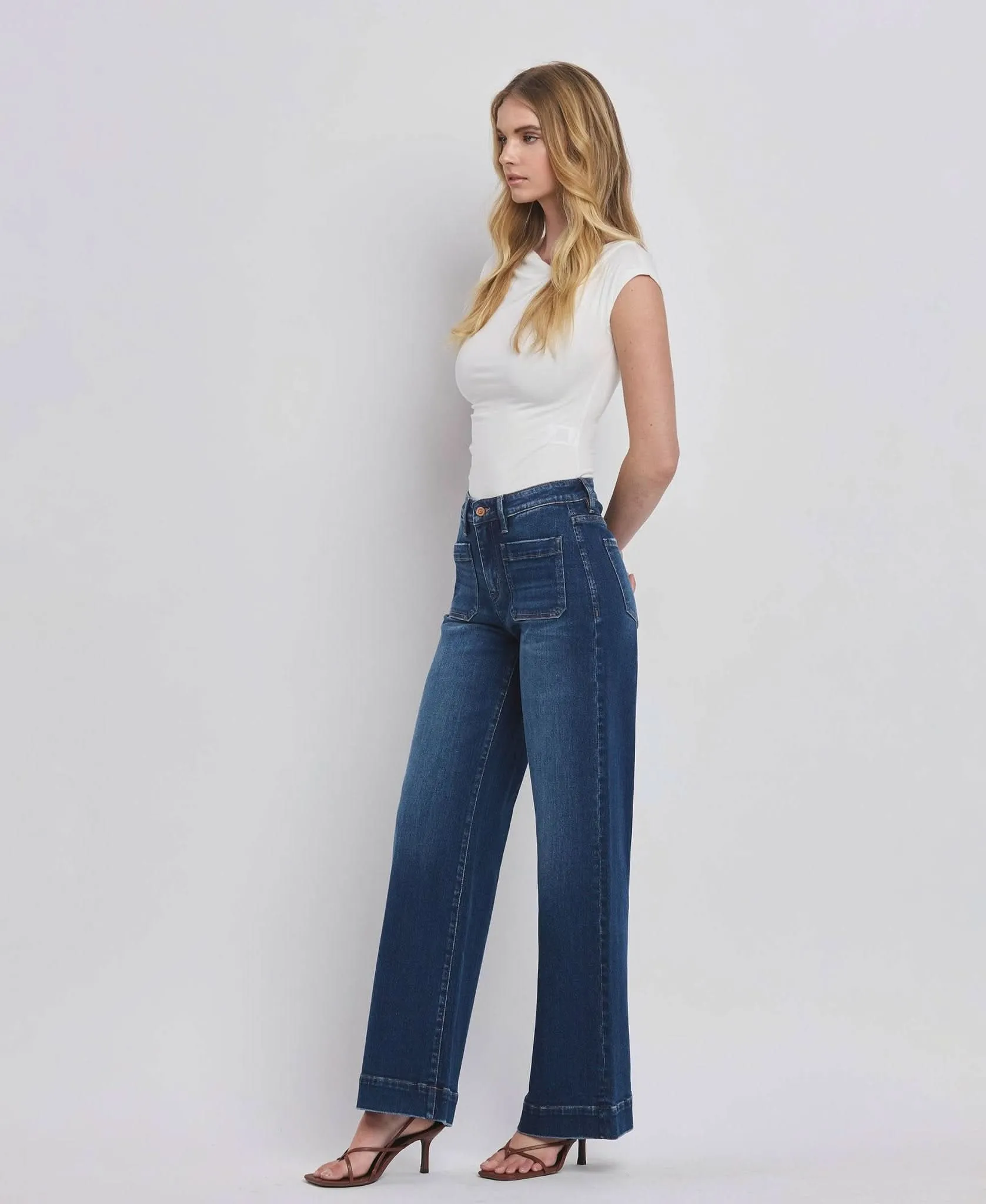 High Rise Wide Trouser Jeans