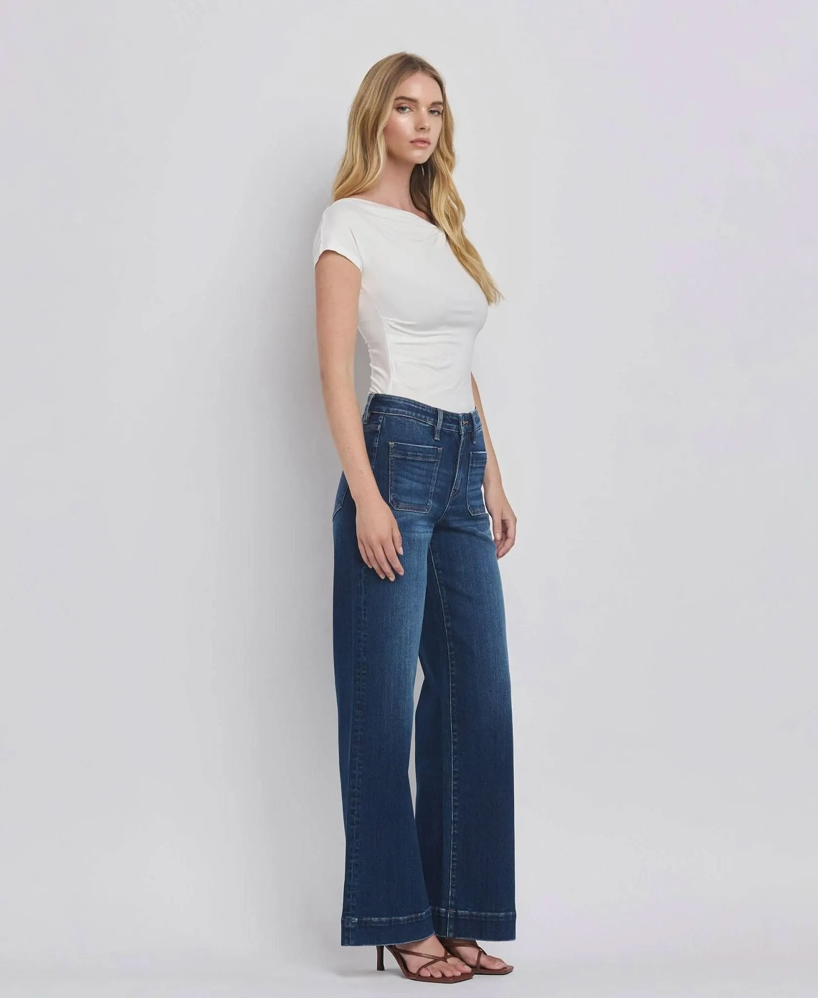 High Rise Wide Trouser Jeans