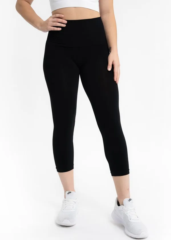 HIGH-WAIST CROPPED LEGGINGS