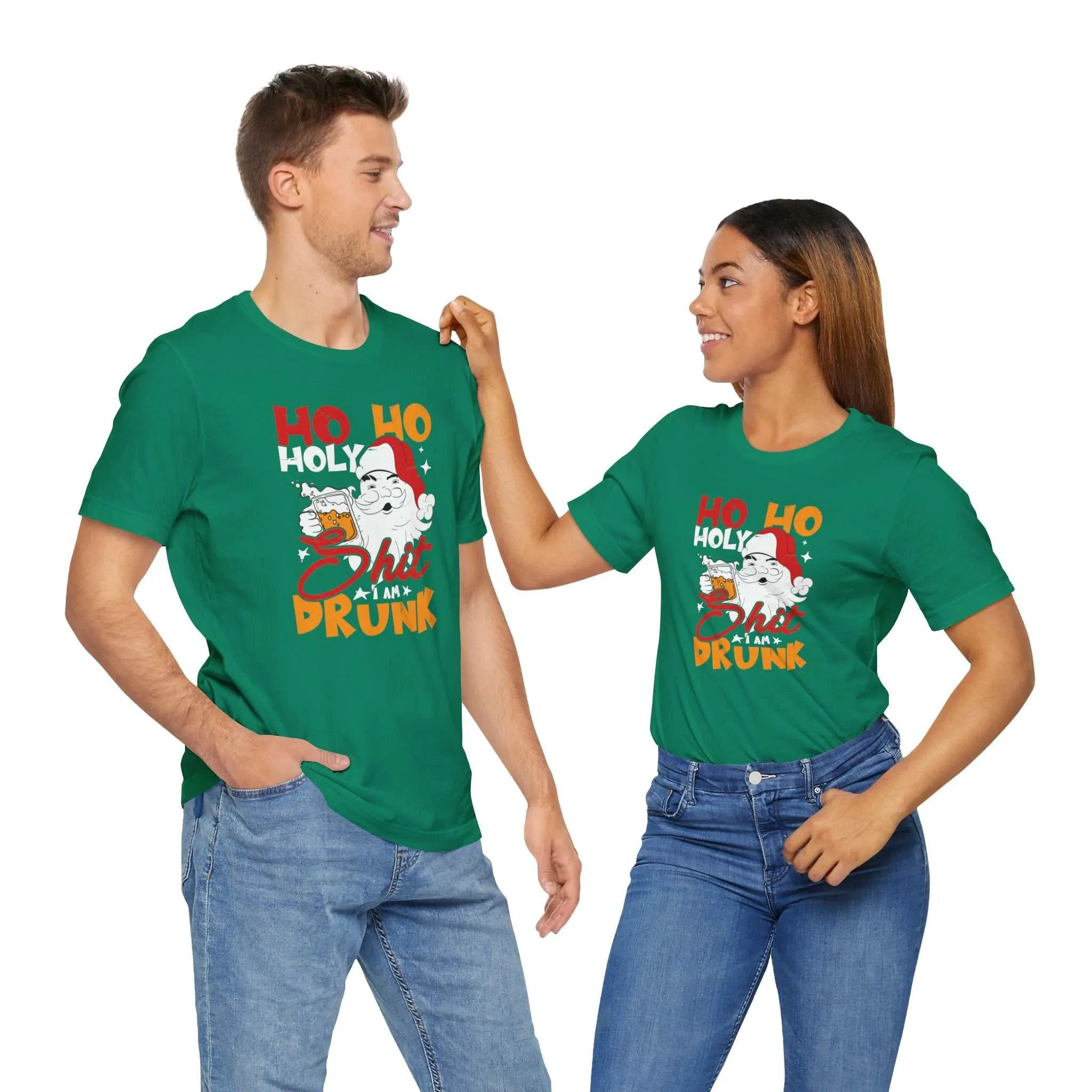 Holiday Funny Alcohol Drunk Santa Xmas T Shirt | Festive Cheer