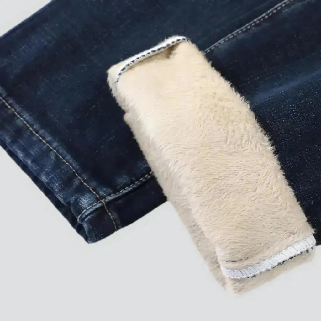 Insulated men's street jeans