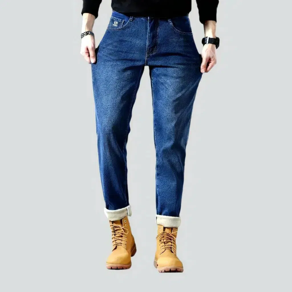 Insulated men's street jeans