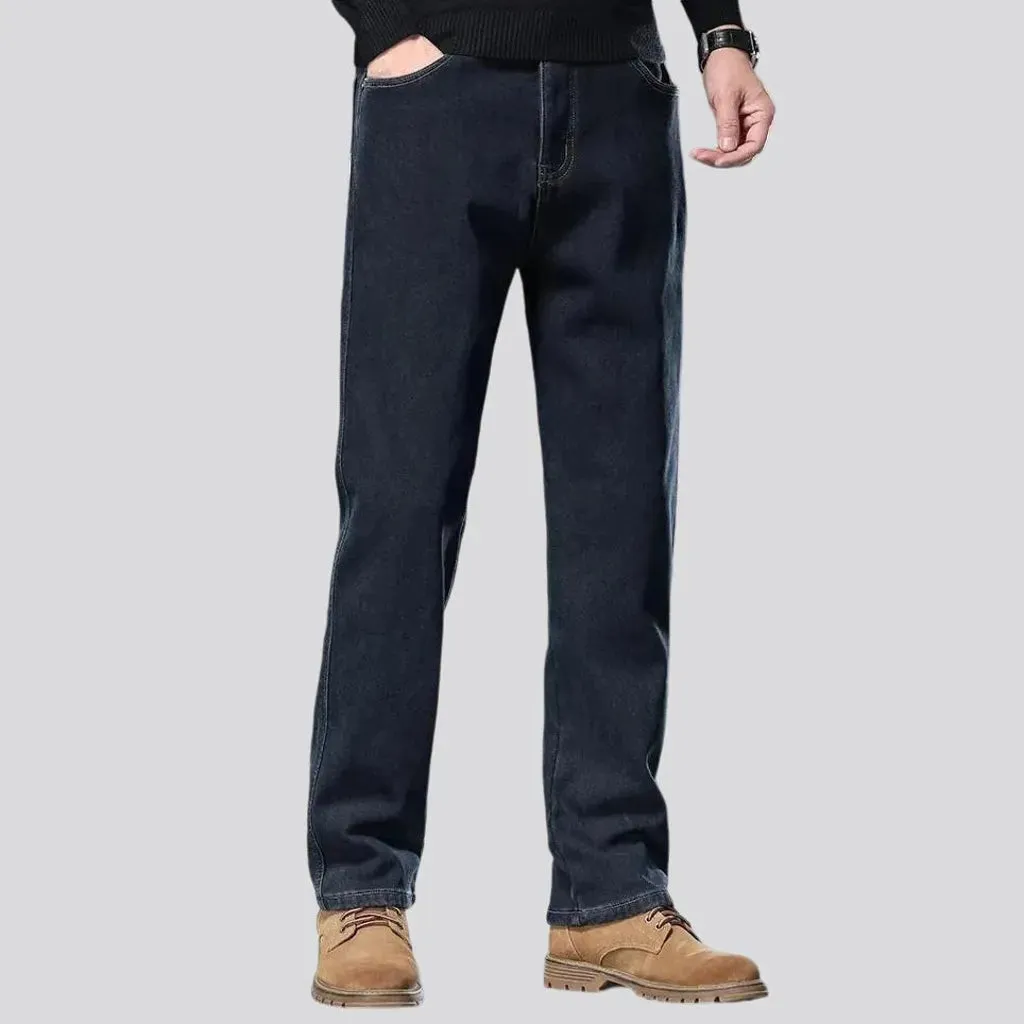 Insulated stretchable classic men's jeans