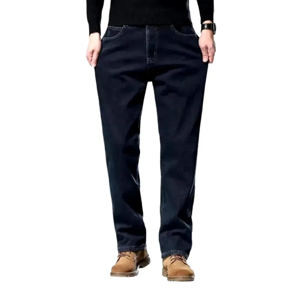 Insulated stretchable classic men's jeans