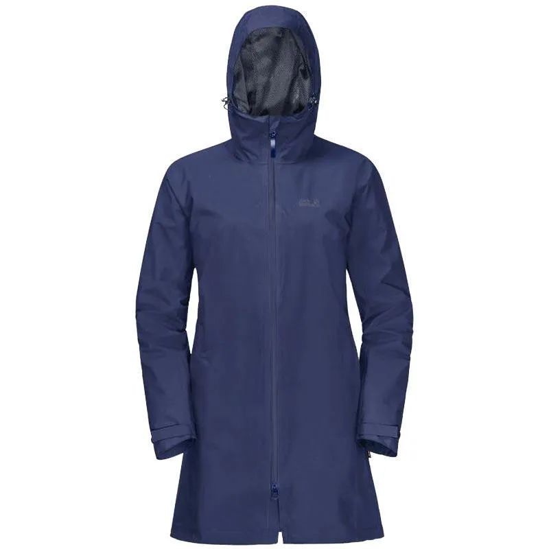 Jack Wolfskin JWP Pack & Go Long Women's Coat - Lapiz Blue - SIZE XS