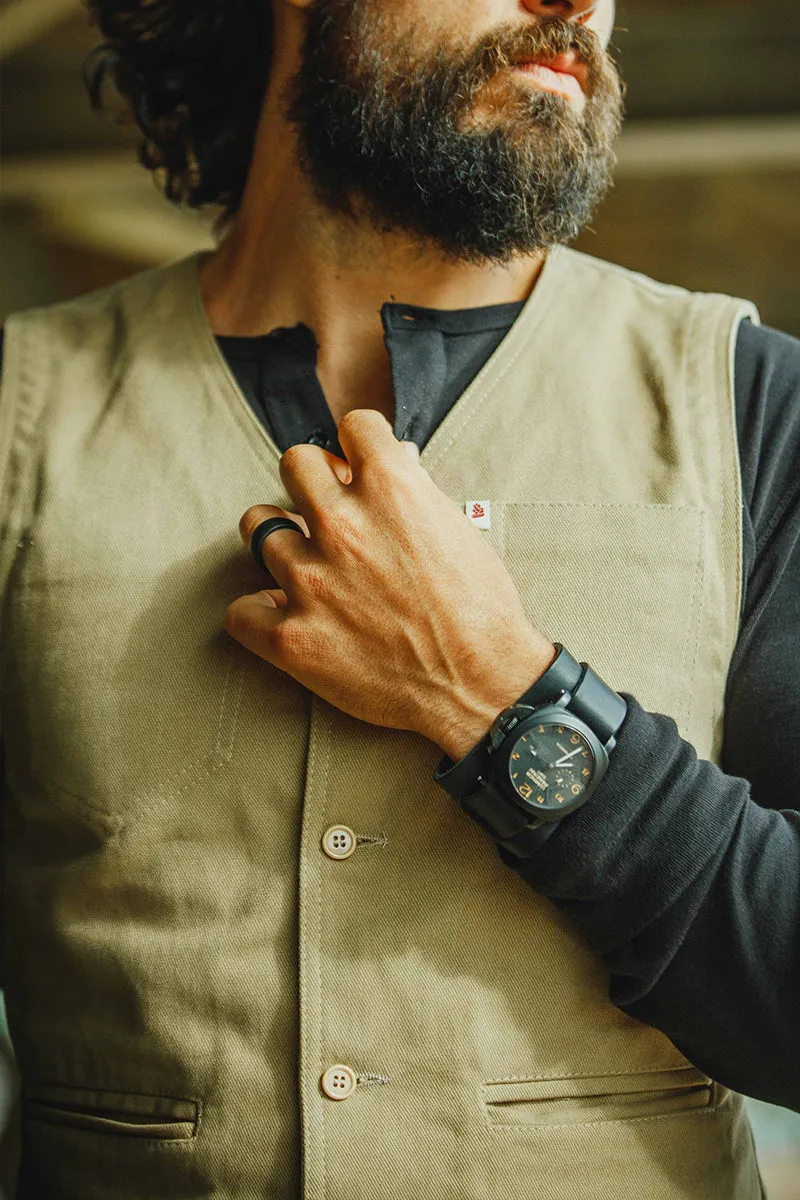 Leather Watch / Wrist Cuff Black