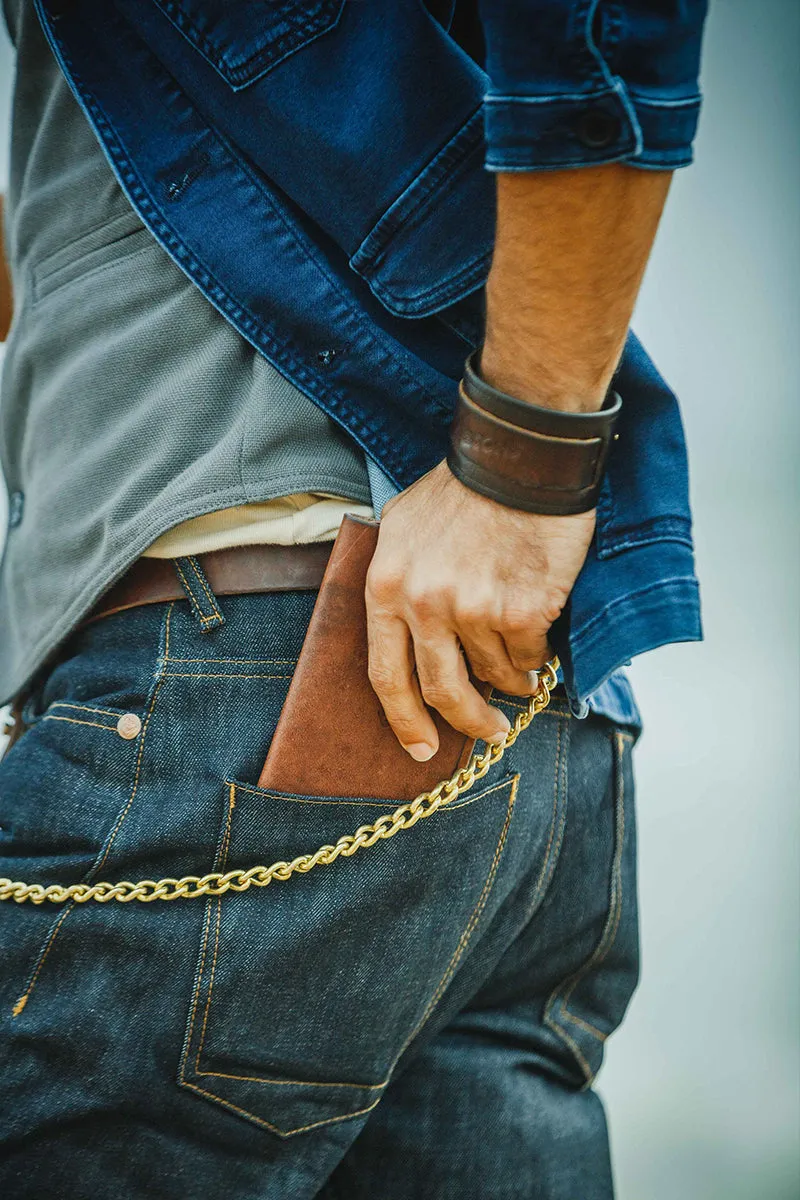 Leather Watch / Wrist Cuff Brown