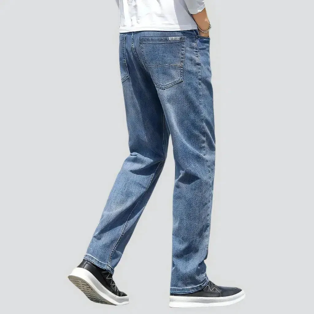 Light-wash men's straight jeans