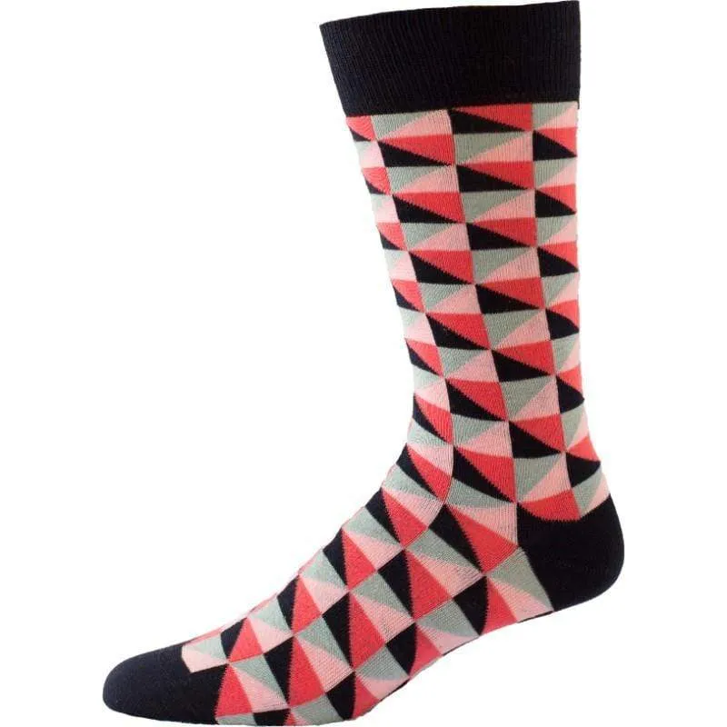 Men's Combed Cotton Crew Socks - Dressy to Casual Wear