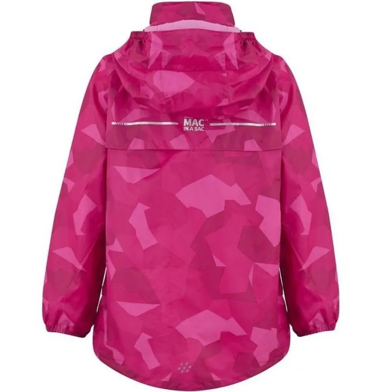 Mini Mac In A Sac Kids Packable Waterproof Jacket - Pink Camo